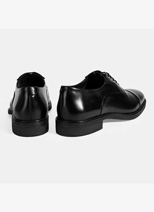 Erkek Siyah Bağcıklı Deri Klasik Ayakkabı - Görsel 9