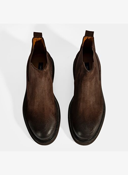 Erkek Kahve Lastikli Süet Bot - Görsel 8