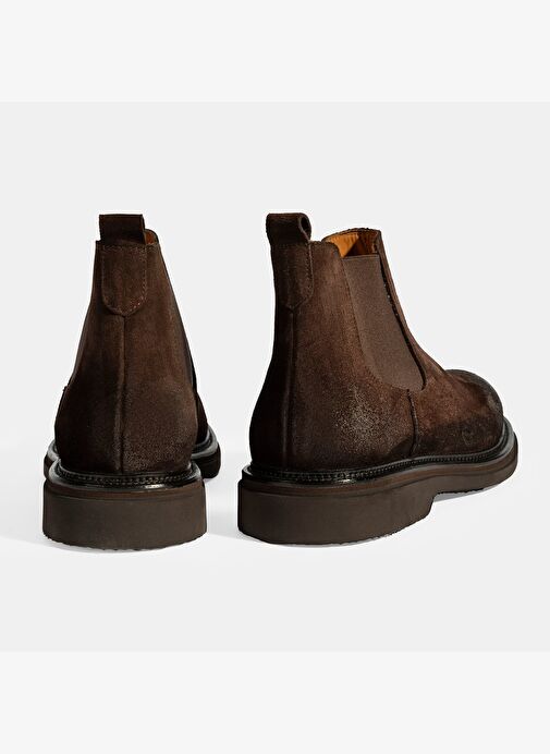 Erkek Kahve Lastikli Süet Bot - Görsel 9