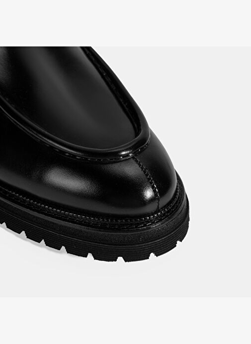 Erkek Siyah Lastikli Deri Bot - Görsel 7