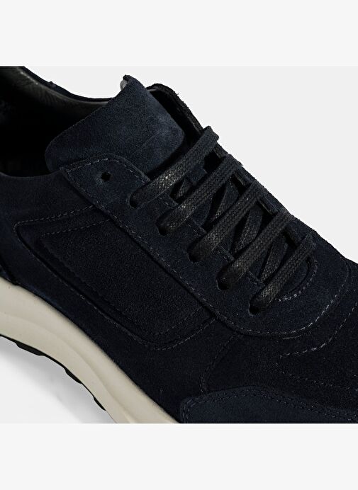 Erkek Lacivert Bağcıklı Süet Spor Ayakkabı - Görsel 7