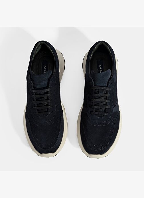 Erkek Lacivert Bağcıklı Süet Spor Ayakkabı - Görsel 8
