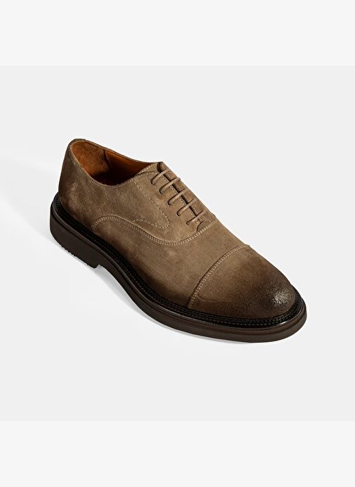 Erkek Vizon Bağcıklı Süet Günlük Ayakkabı - Görsel 6