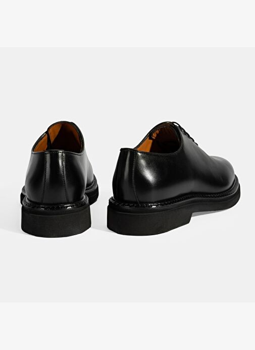 Erkek Siyah Bağcıklı Deri Klasik Ayakkabı - Görsel 9