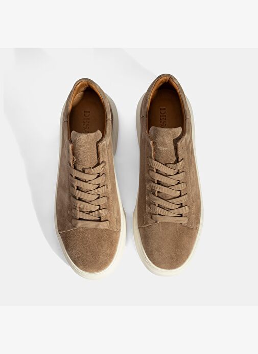 Erkek Kahve Bağcıklı Deri Spor Ayakkabı - Görsel 8