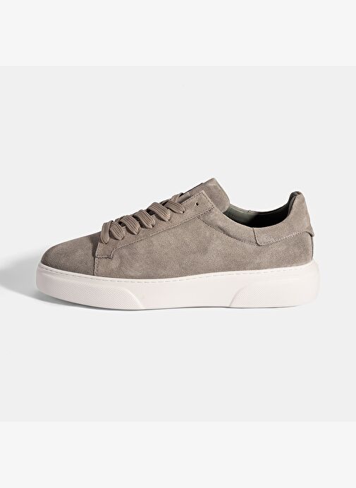 Erkek Gri Bağcıklı Deri Spor Ayakkabı - Görsel 3