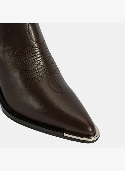 Desa Desa Kahverengi Kadın Kahve Kalın Topuklu Deri Bot | Boyner Kahverengi - 7. görsel