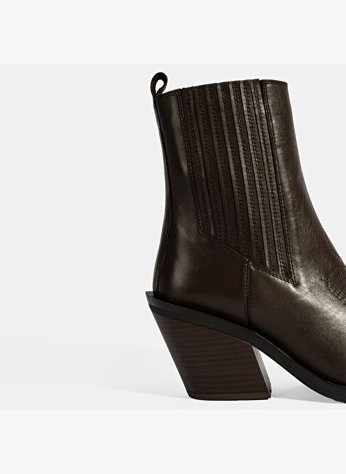 Desa Desa Kahverengi Kadın Kahve Kalın Topuklu Deri Bot | Boyner Kahverengi - 8. görsel