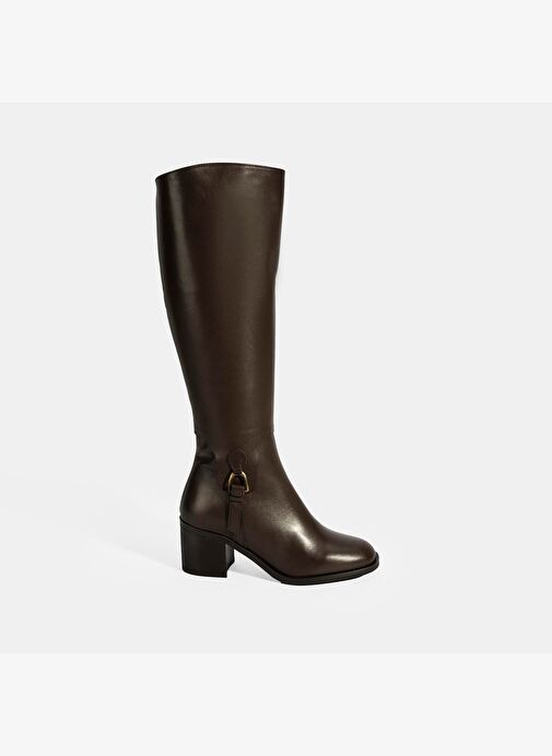 Desa Desa Kahverengi Kadın Kahve Kalın Topuklu Deri Çizme Bot | Boyner Kahverengi - 3. görsel