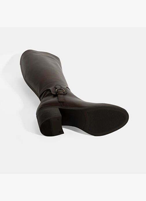 Desa Desa Kahverengi Kadın Kahve Kalın Topuklu Deri Çizme Bot | Boyner Kahverengi - 5. görsel