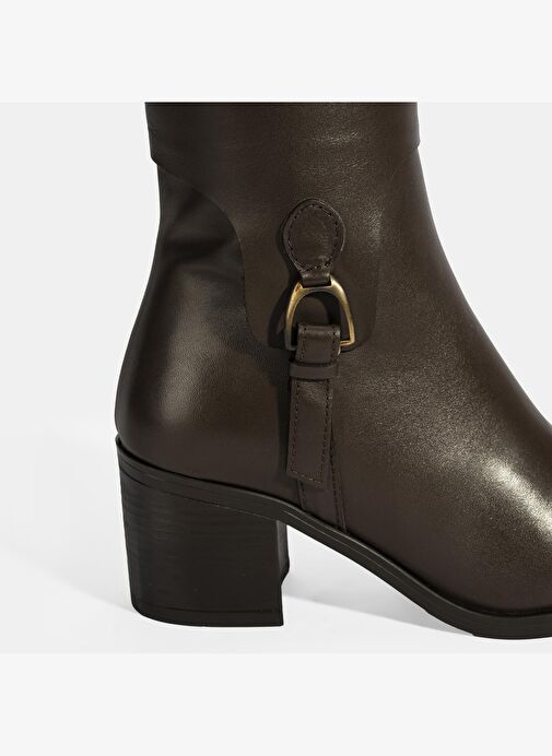 Desa Desa Kahverengi Kadın Kahve Kalın Topuklu Deri Çizme Bot | Boyner Kahverengi - 7. görsel