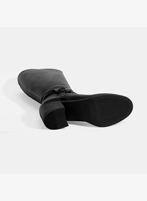 Desa Desa Kadın Siyah Kalın Topuklu Deri Çizme Bot | Boyner Siyah - 5. görsel
