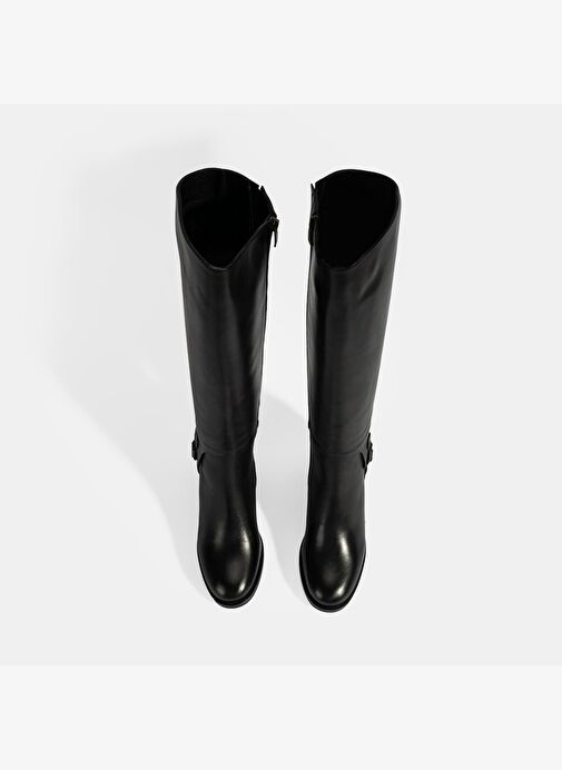 Desa Desa Kadın Siyah Kalın Topuklu Deri Çizme Bot | Boyner Siyah - 9. görsel