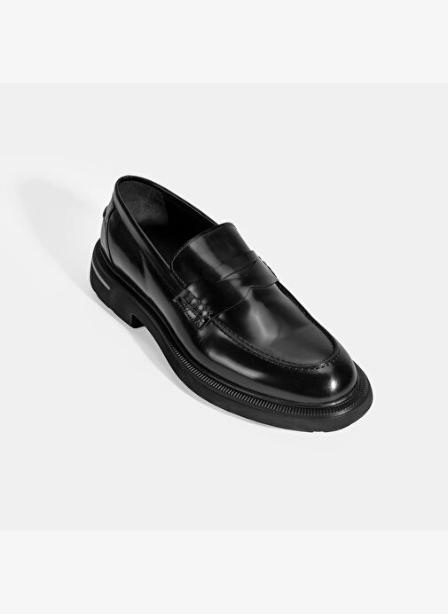 Erkek Siyah Deri Loafer - Görsel 5