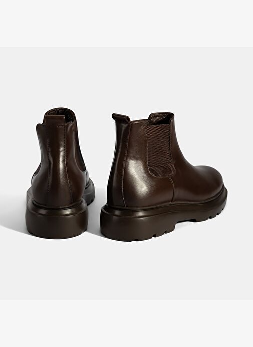 Erkek Kahve Lastikli Deri Bot - Görsel 9