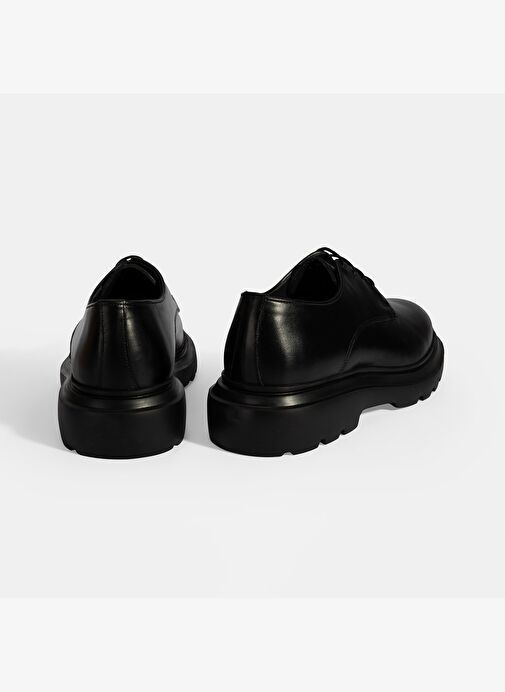 Erkek Siyah Bağcıklı Deri Klasik Ayakkabı - Görsel 9