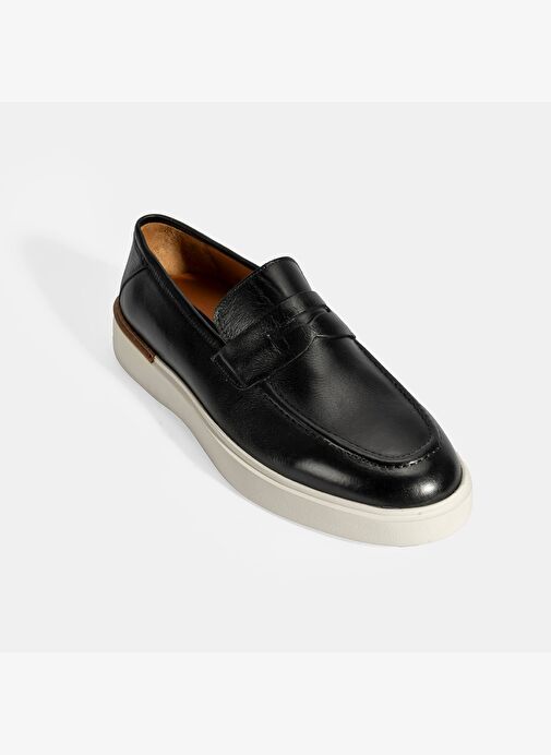 Erkek Siyah Deri Loafer - Görsel 6