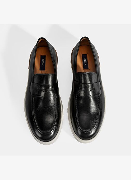 Erkek Siyah Deri Loafer - Görsel 8