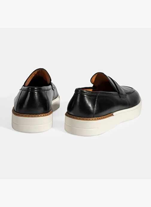 Erkek Siyah Deri Loafer - Görsel 9