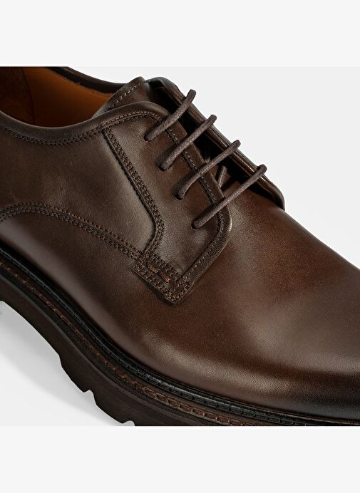 Erkek Kahve Bağcıklı Günlük Deri Ayakkabı - Görsel 7