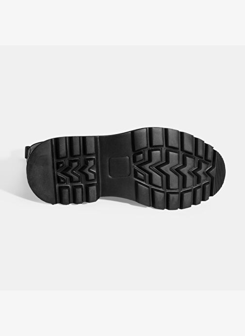 Erkek Siyah Bağcıklı Deri Postal Bot - Görsel 5