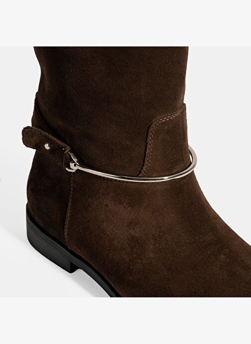 Desa Desa Kahverengi Kadın Kahve Metal Detaylı Deri Süet Çizme Bot | Boyner Kahverengi - 7. görsel