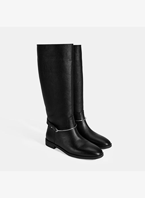 Desa Desa Kadın Siyah Metal Detaylı Deri Çizme Bot | Boyner Siyah - 2. görsel