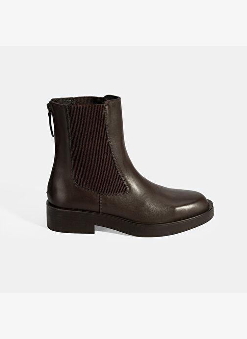 Kadın Kahve Lastikli Deri Chelsea Bot - Görsel 3