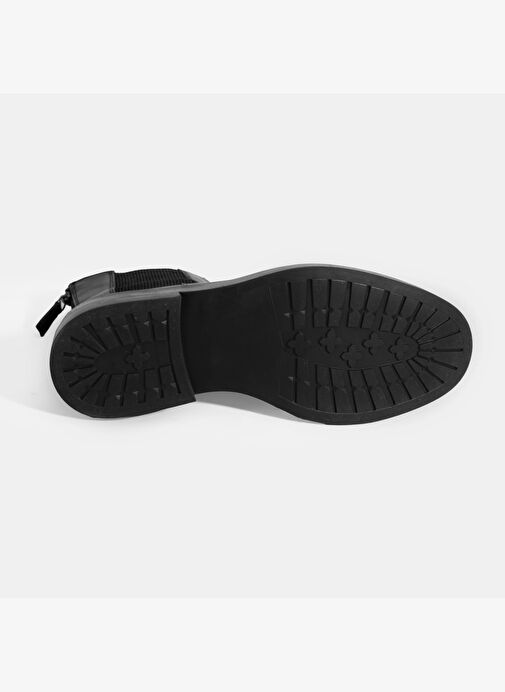 Kadın Siyah Lastikli Deri Chelsea Bot - Görsel 3