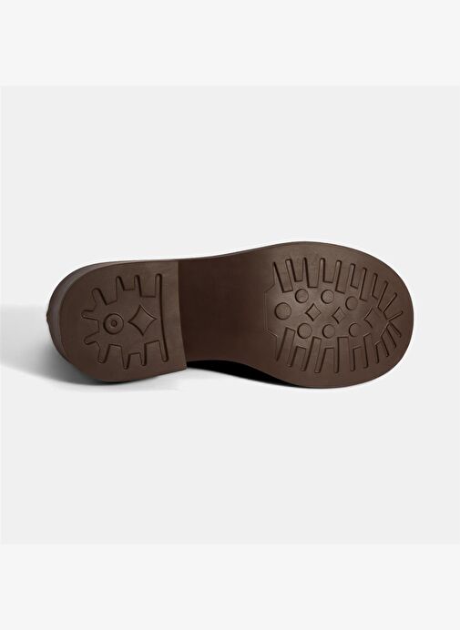 Kadın Taba Topuklu Süet Loafer - Görsel 5