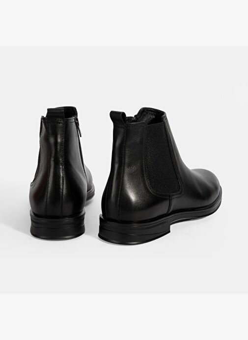 Erkek Siyah DesaComfort Lastikli Deri Bot - Görsel 9