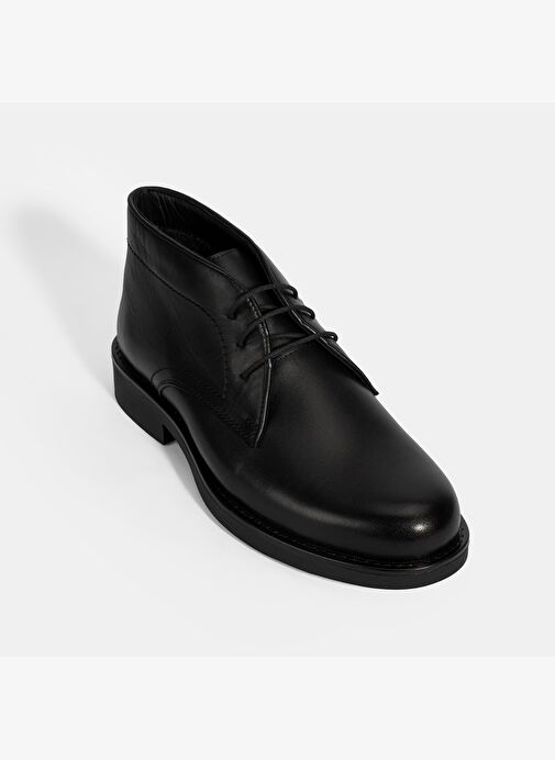 Erkek Siyah DesaComfort Bağcıklı Deri Bot - Görsel 6