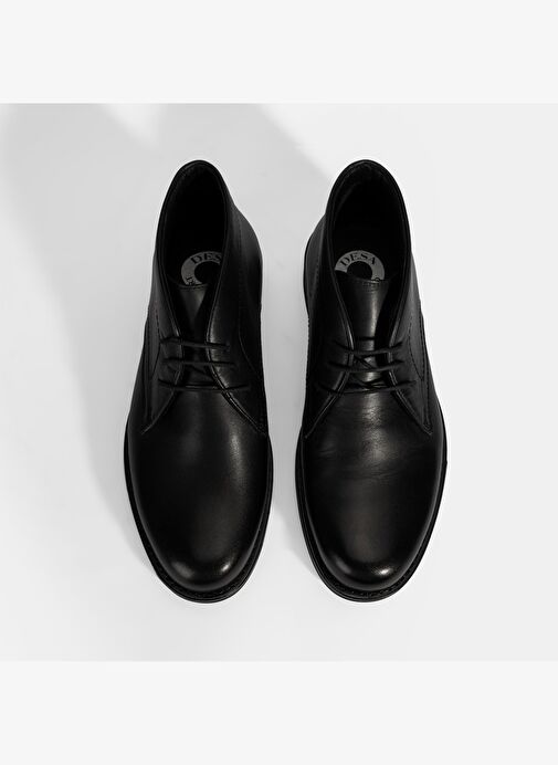 Erkek Siyah DesaComfort Bağcıklı Deri Bot - Görsel 8