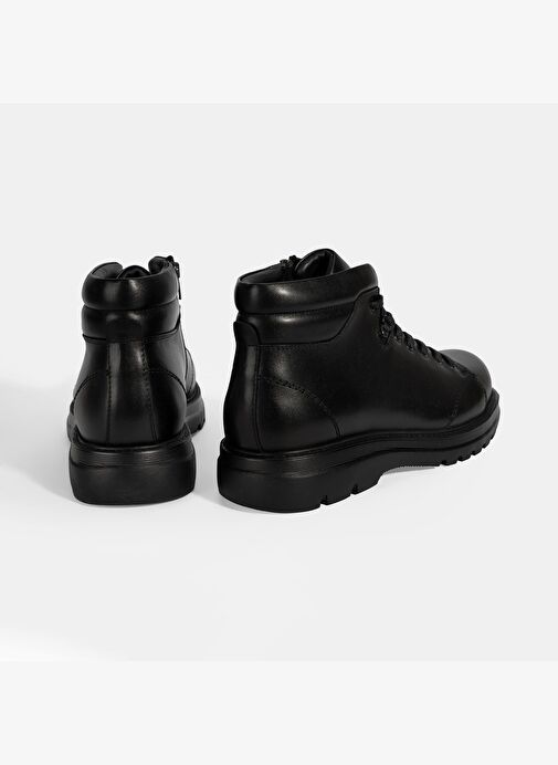 Erkek Siyah Bağcıklı Deri Bot - Görsel 9