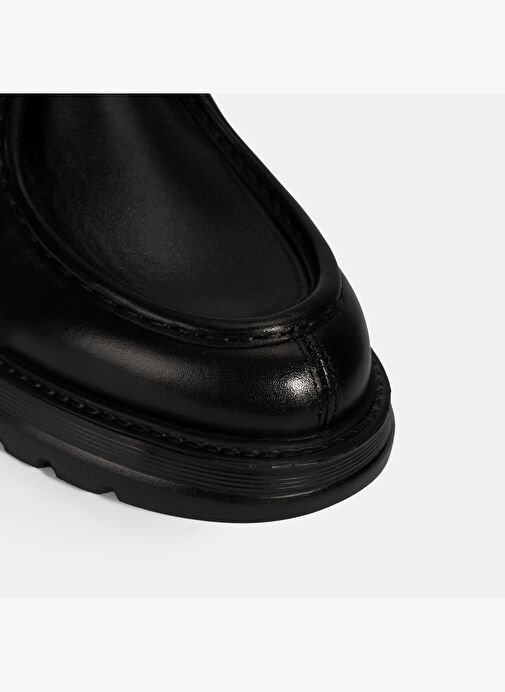 Erkek Siyah Bağcıklı Deri Klasik Ayakkabı - Görsel 7