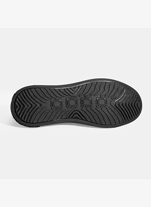 Erkek Siyah Bağcıklı Deri Sneaker - Görsel 5