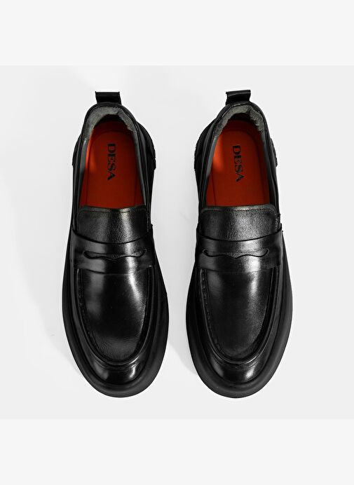 Erkek Siyah Deri Loafer - Görsel 8