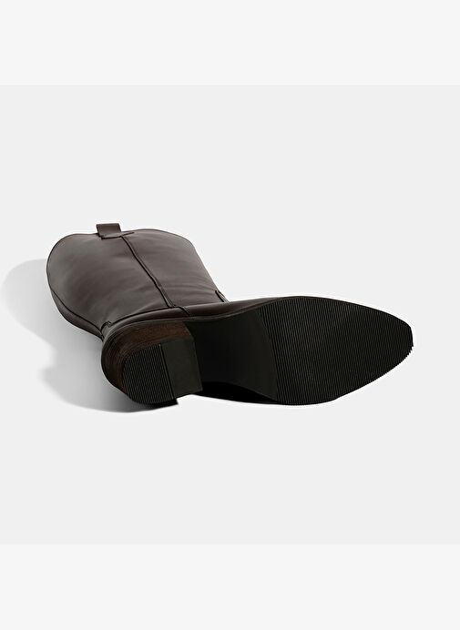 Desa Desa Kahverengi Kadın Kahve Kalın Topuklu Deri Çizme Bot | Boyner Kahverengi - 5. görsel