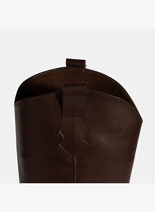 Desa Desa Kahverengi Kadın Kahve Kalın Topuklu Deri Çizme Bot | Boyner Kahverengi - 7. görsel