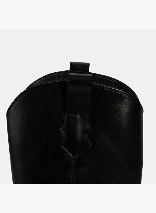 Desa Desa Kadın Siyah Kalın Topuklu Deri Çizme Bot | Boyner Siyah - 5. görsel