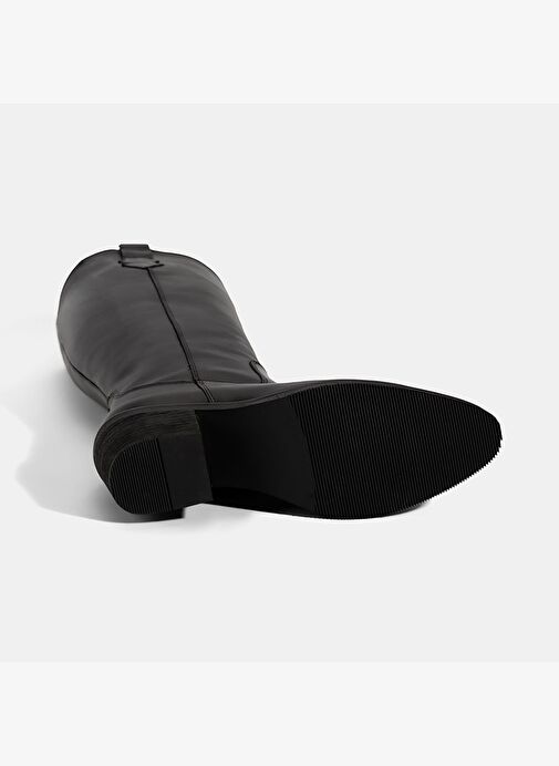 Desa Desa Kadın Siyah Kalın Topuklu Deri Çizme Bot | Boyner Siyah - 6. görsel