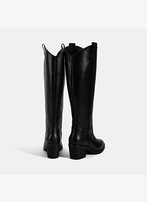 Desa Desa Kadın Siyah Kalın Topuklu Deri Çizme Bot | Boyner Siyah - 9. görsel