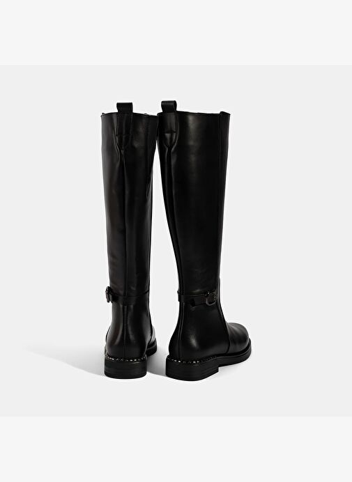 Desa Desa Kadın Siyah Metal Tokalı Kalın Topuklu Deri Çizme Bot | Boyner Siyah - 9. görsel