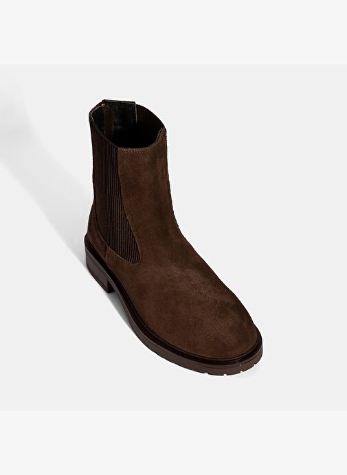 Kadın Kahve Lastikli Süet Chelsea Bot - Görsel 6