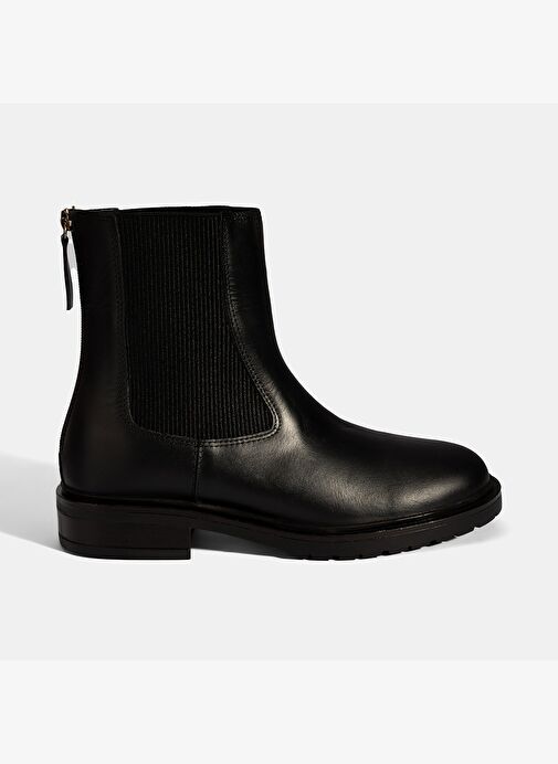 Kadın Siyah Lastikli Deri Chelsea Bot - Görsel 3