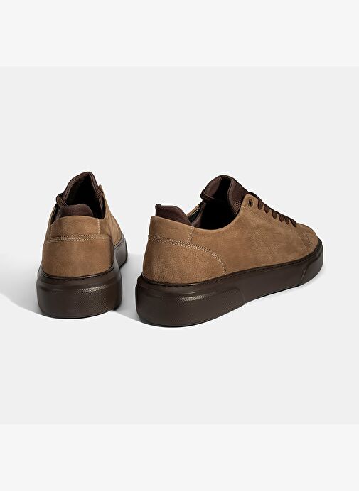 Erkek Kahve Bağcıklı Deri Spor Ayakkabı - Görsel 9