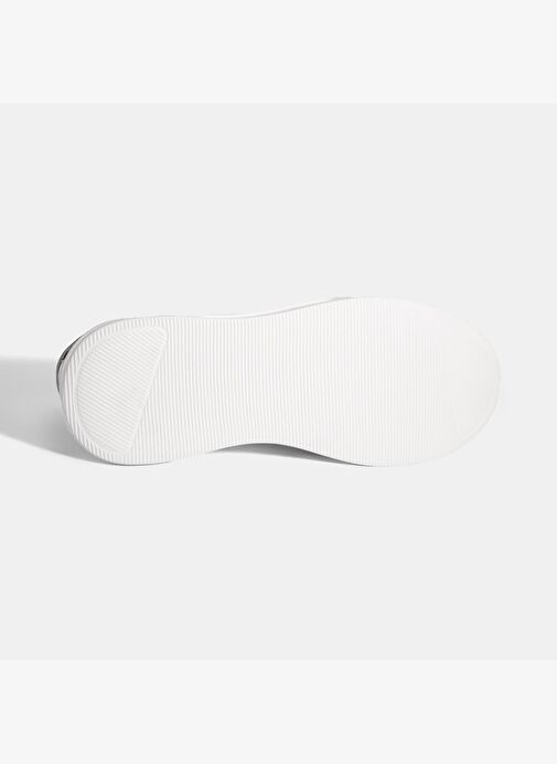 Erkek Beyaz Bağcıklı Deri Sneaker - Görsel 5