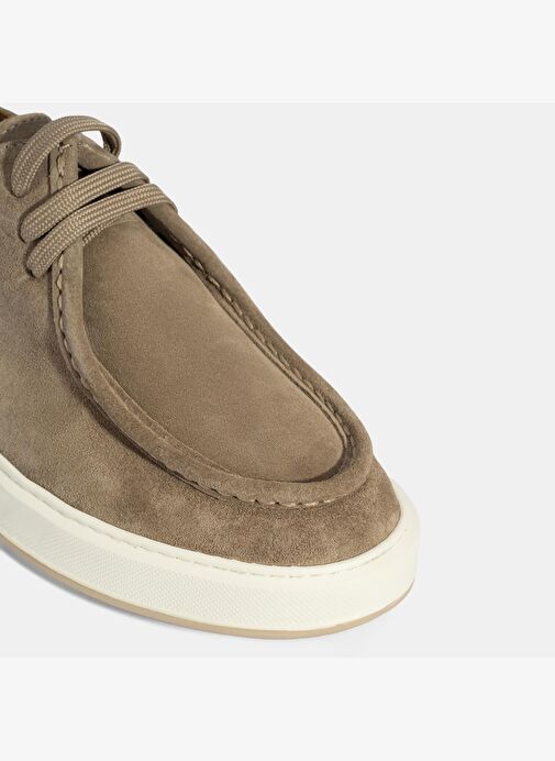 Erkek Vizon Bağcıklı Süet Deri Günlük Ayakkabı - Görsel 7