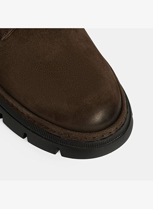 Erkek Kahve Bağcıklı Nubuk Deri Ayakkabı - Görsel 7