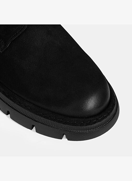 Erkek Siyah Bağcıklı Nubuk Deri Ayakkabı - Görsel 7